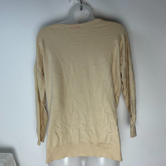 Pink Lily‎ Ivory V-neck Sweater Small - Picture 7 of 12